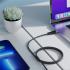 ACEFAST C11-03 1.2m USB-C to USB-C 60W Fast Charging Cable Magnetic Braided Data Cord - Black